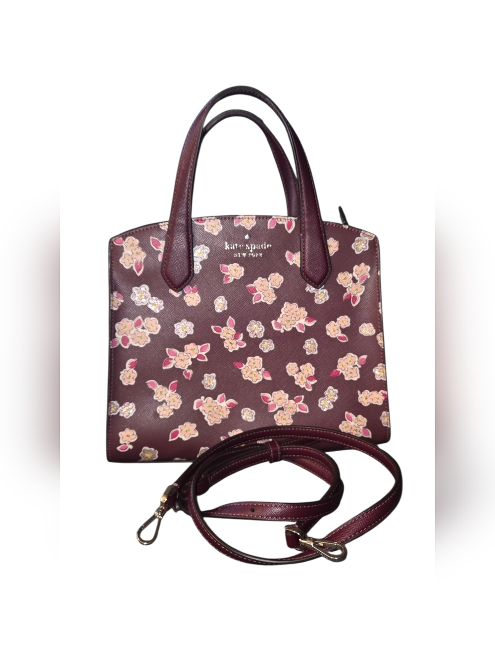 Kate Spade Satchel Tinsel Frosted Floral Bag